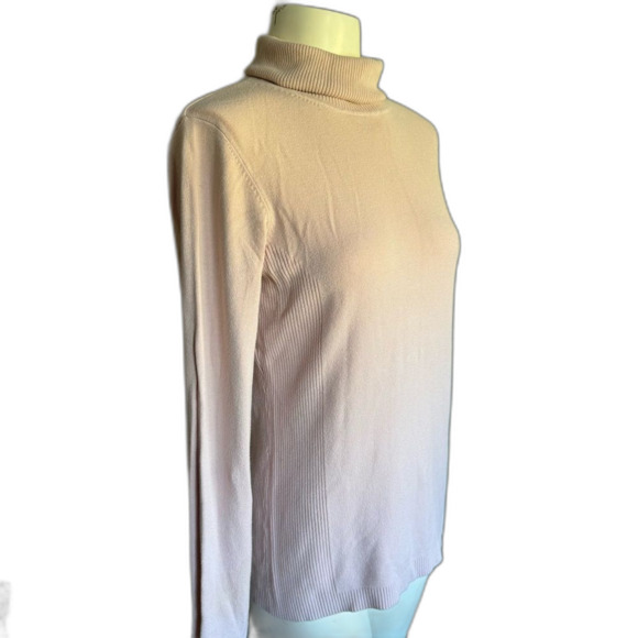 Motive Light Pink Turtleneck Sweater Lightweight Soft Large L - Picture 6 of 8